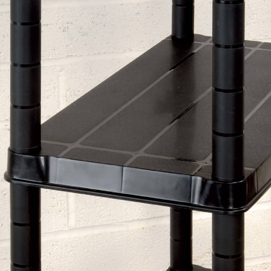 Opbergrek 4-Laags 6X30,5X30 Cm Kunststof Zwart 61 x 30.5 x 130 cm