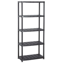 Opbergrek 5-Laags Kunststof Zwart 71 x 38 x 170 cm