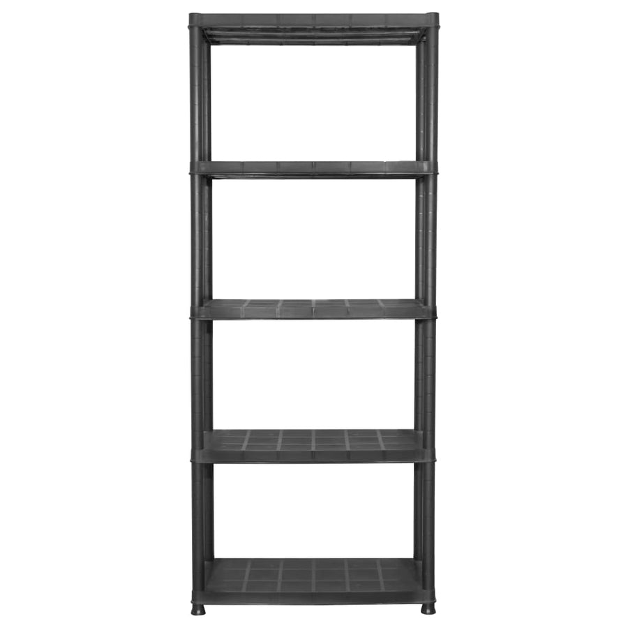 Opbergrek 5-Laags Kunststof Zwart 71 x 38 x 170 cm