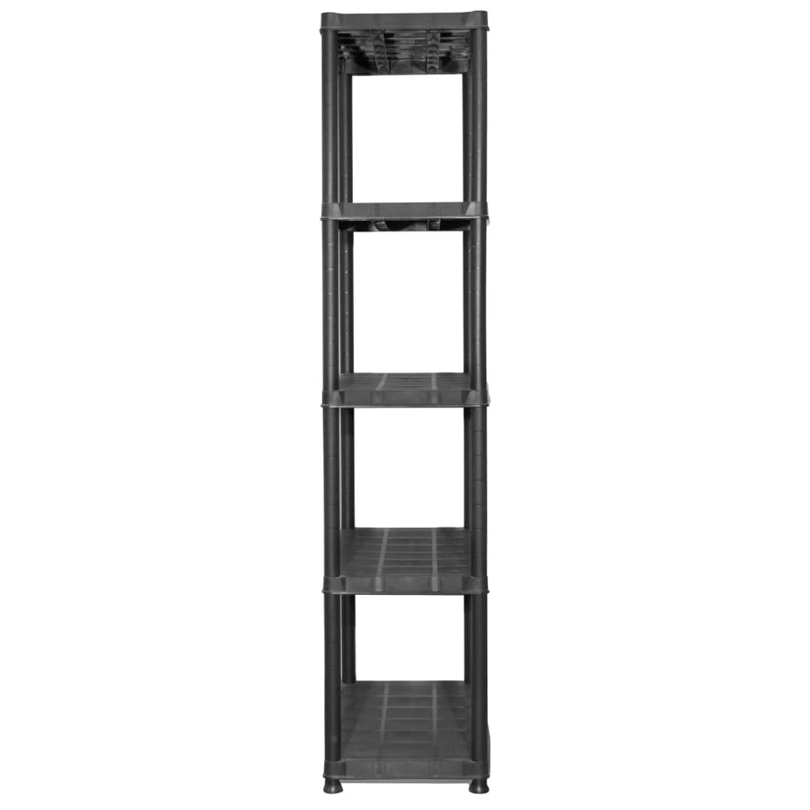 Opbergrek 5-Laags Kunststof Zwart 71 x 38 x 170 cm