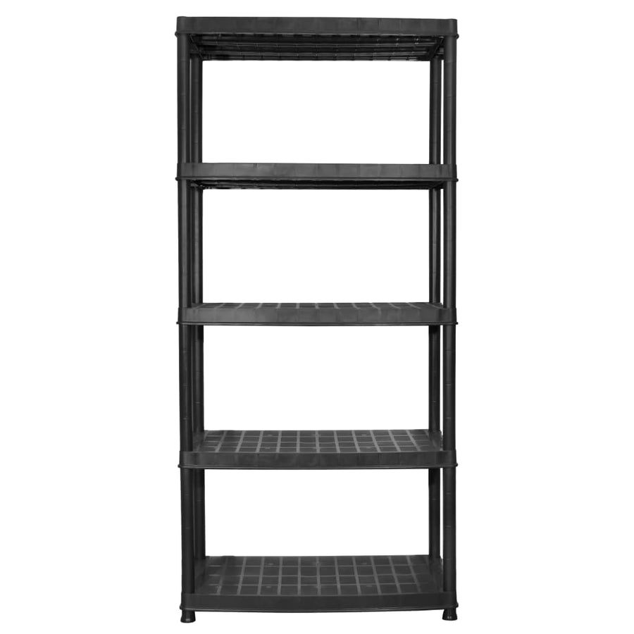 Opbergrek 5-Laags Kunststof Zwart 85 x 40 x 185 cm
