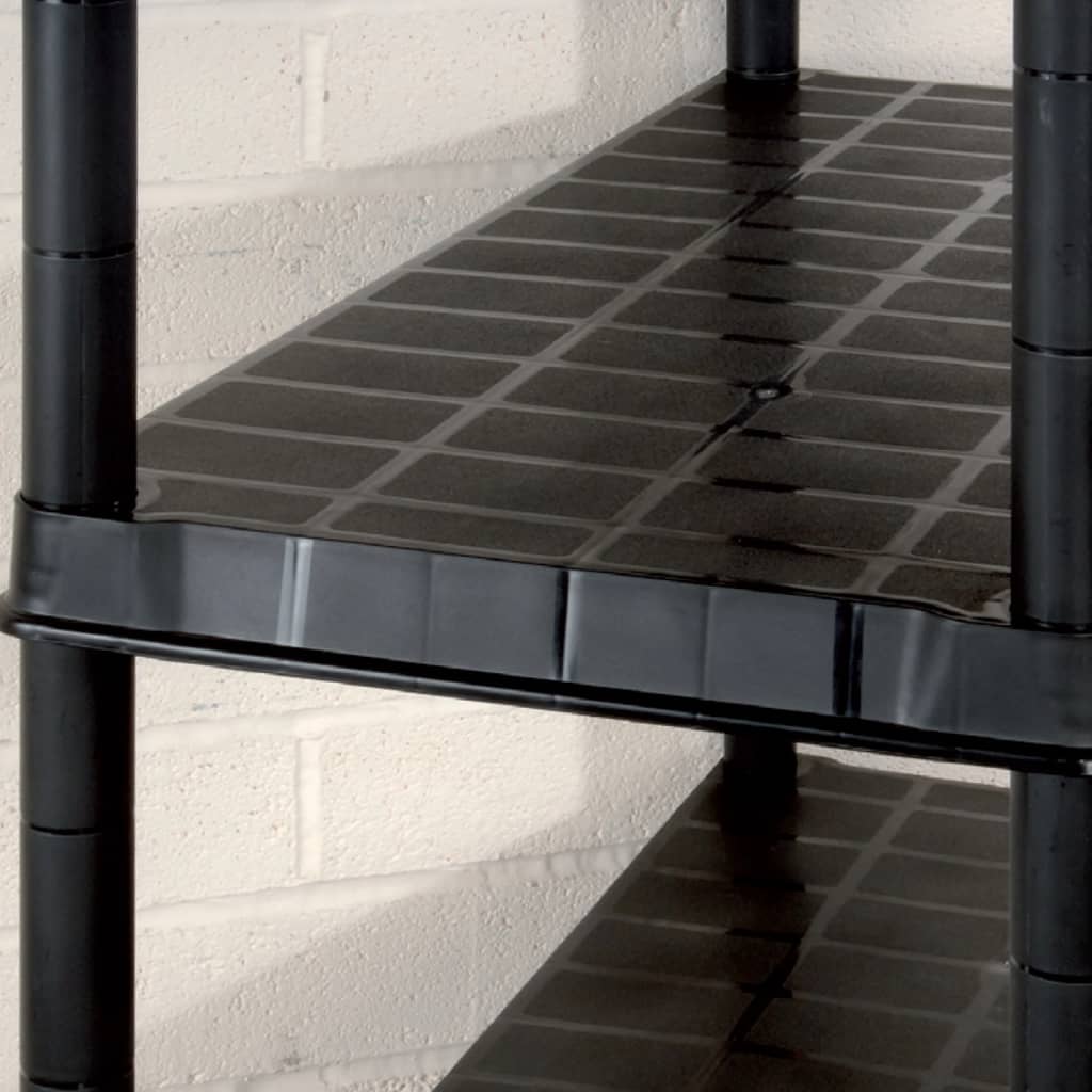 Opbergrek 5-Laags Kunststof Zwart 85 x 40 x 185 cm