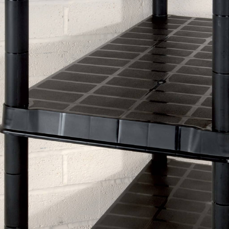 Opbergrek 5-Laags 9,5X45,7X85 Cm Kunststof Zwart 91.5 x 45.7 x 185 cm