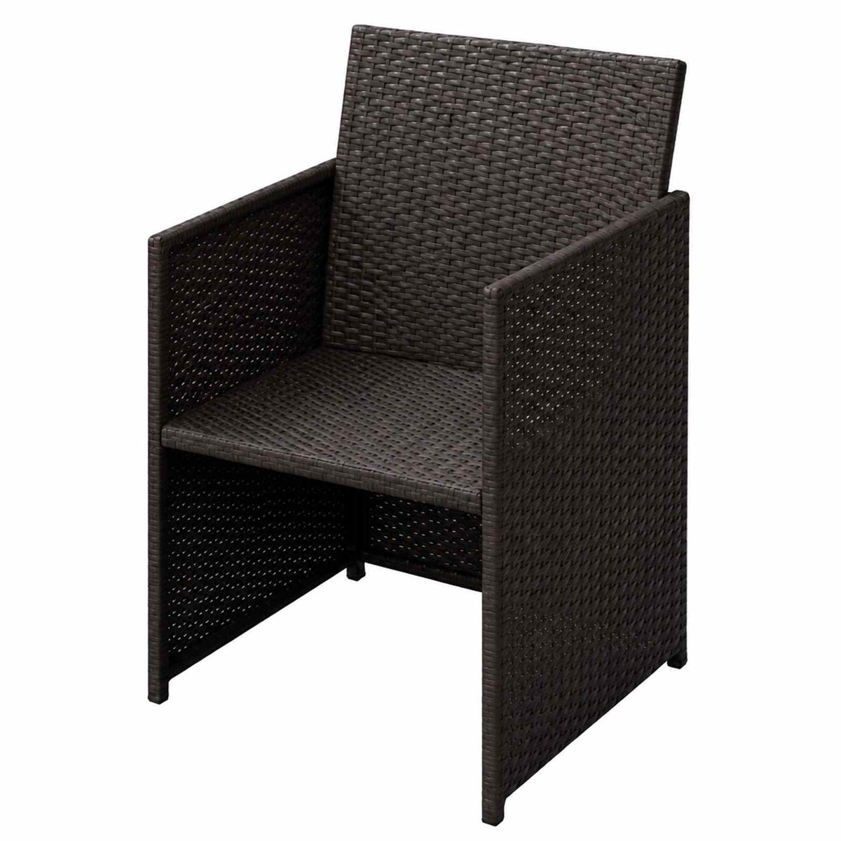 Tuinstoelen 3 st Bruin Poly riet