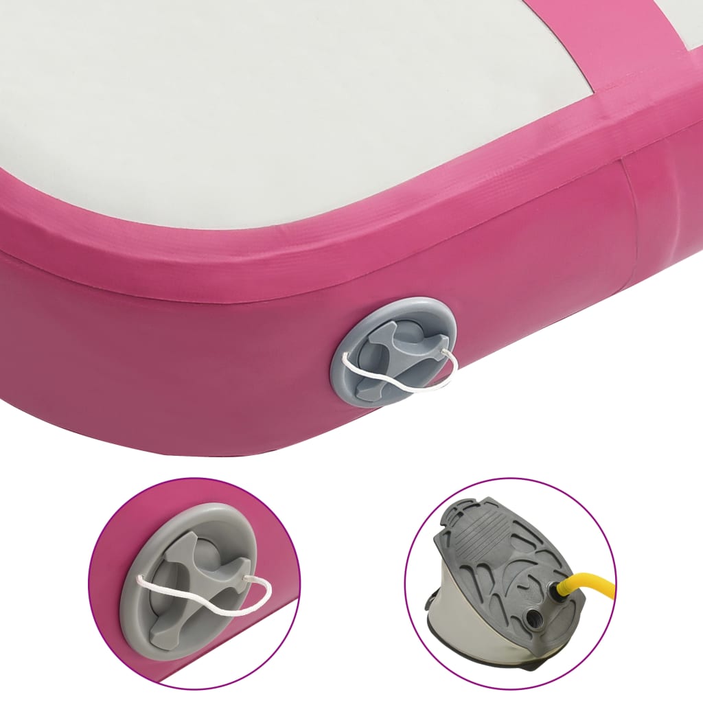 Gymnastiekmat Met Pomp Opblaasbaar Pvc 60 x 100 x 10 cm Roze