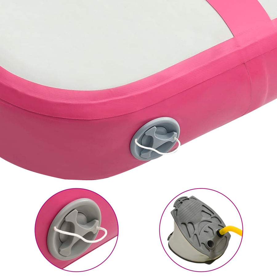 Gymnastiekmat Met Pomp Opblaasbaar Pvc 60 x 100 x 10 cm Roze