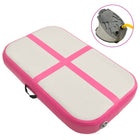 Gymnastics mat with pump inflatable 60x100x15 cm PVC pink