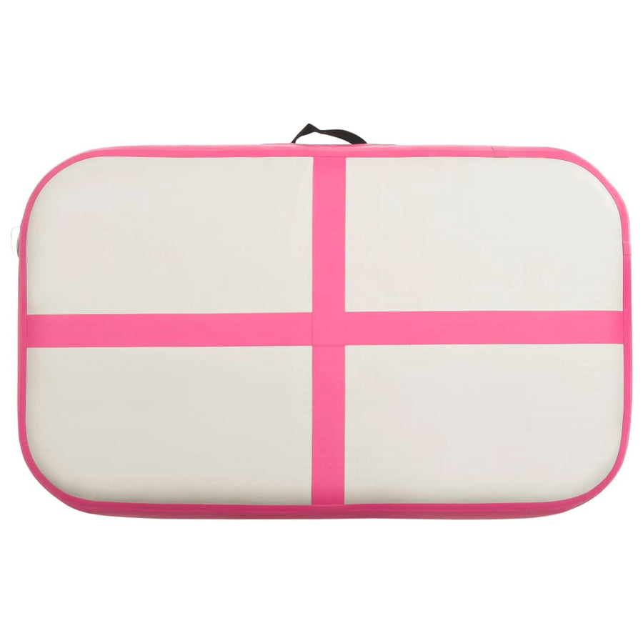 Gymnastiekmat Met Pomp Opblaasbaar 60X100X15 Cm Pvc Roze