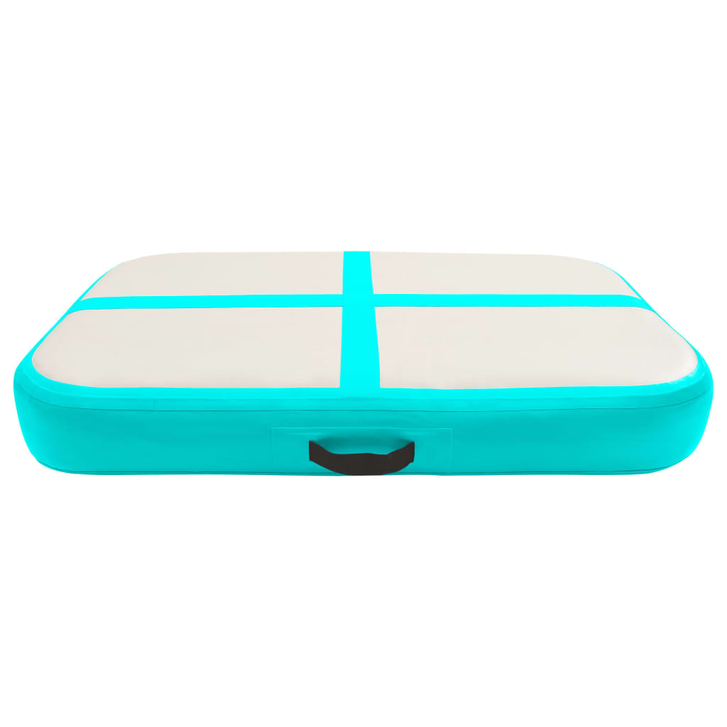 Gymnastiekmat Met Pomp Opblaasbaar Pvc 60 x 100 x 15 cm Groen
