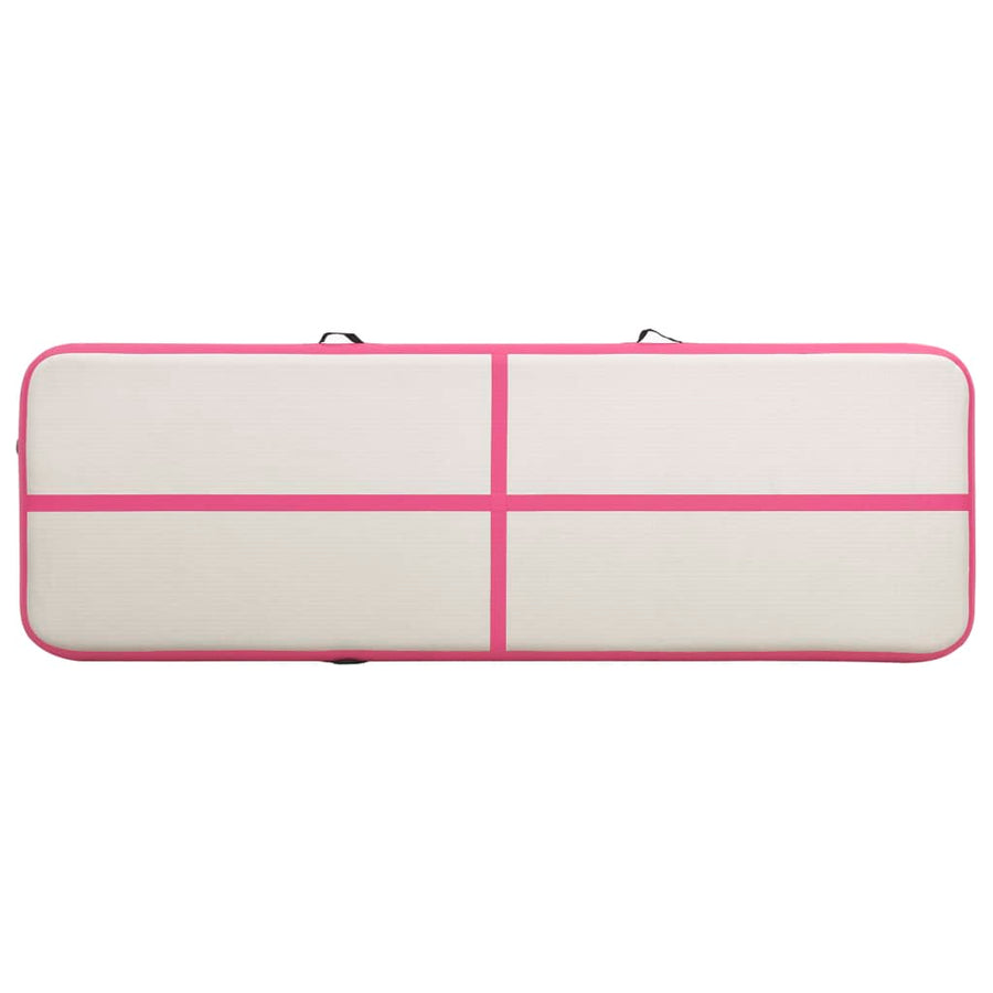 Gymnastiekmat Met Pomp Opblaasbaar Pvc 300 x 100 x 15 cm Roze