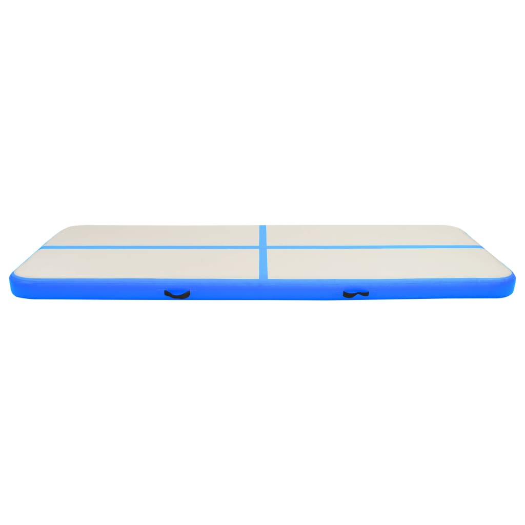 Gymnastiekmat Met Pomp Opblaasbaar Pvc 300 x 100 x 15 cm Blauw
