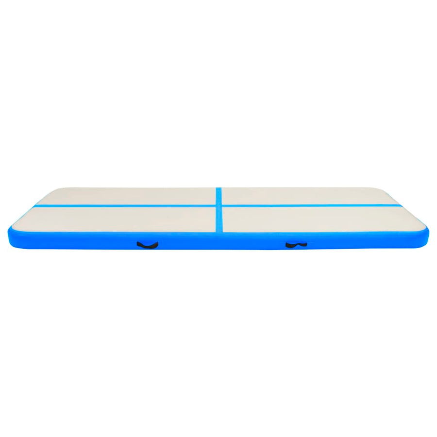 Gymnastiekmat Met Pomp Opblaasbaar Pvc 300 x 100 x 15 cm Blauw
