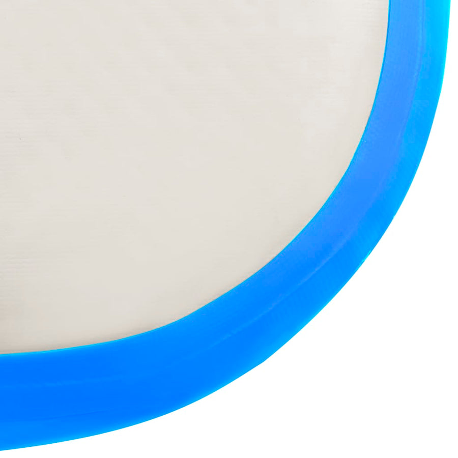 Gymnastiekmat Met Pomp Opblaasbaar Pvc 400 x 100 x 15 cm Blauw