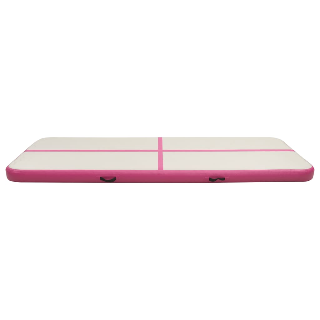 Gymnastiekmat Met Pomp Opblaasbaar Pvc 500 x 100 x 15 cm Roze