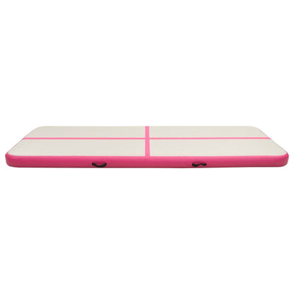 Gymnastiekmat Met Pomp Opblaasbaar Pvc 500 x 100 x 15 cm Roze