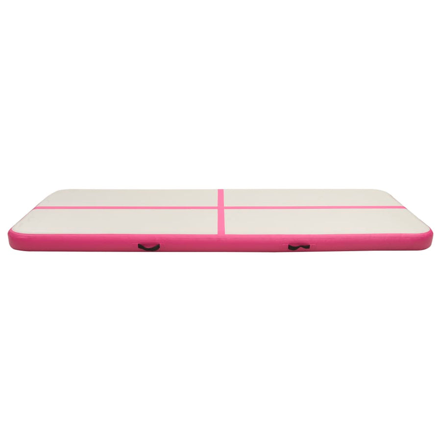 Gymnastiekmat Met Pomp Opblaasbaar Pvc 500 x 100 x 15 cm Roze