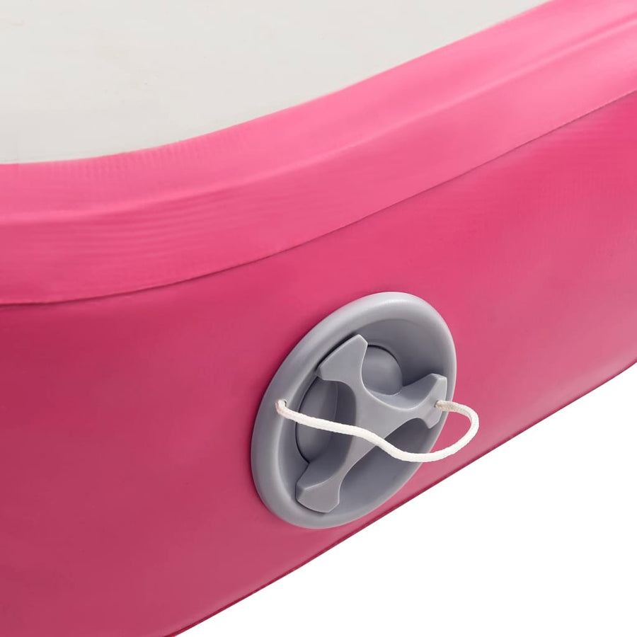 Gymnastiekmat Met Pomp Opblaasbaar Pvc 500 x 100 x 15 cm Roze