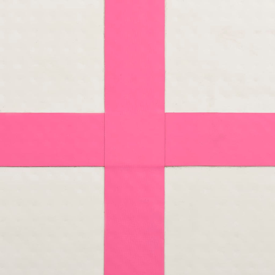 Gymnastiekmat Met Pomp Opblaasbaar Pvc 500 x 100 x 15 cm Roze