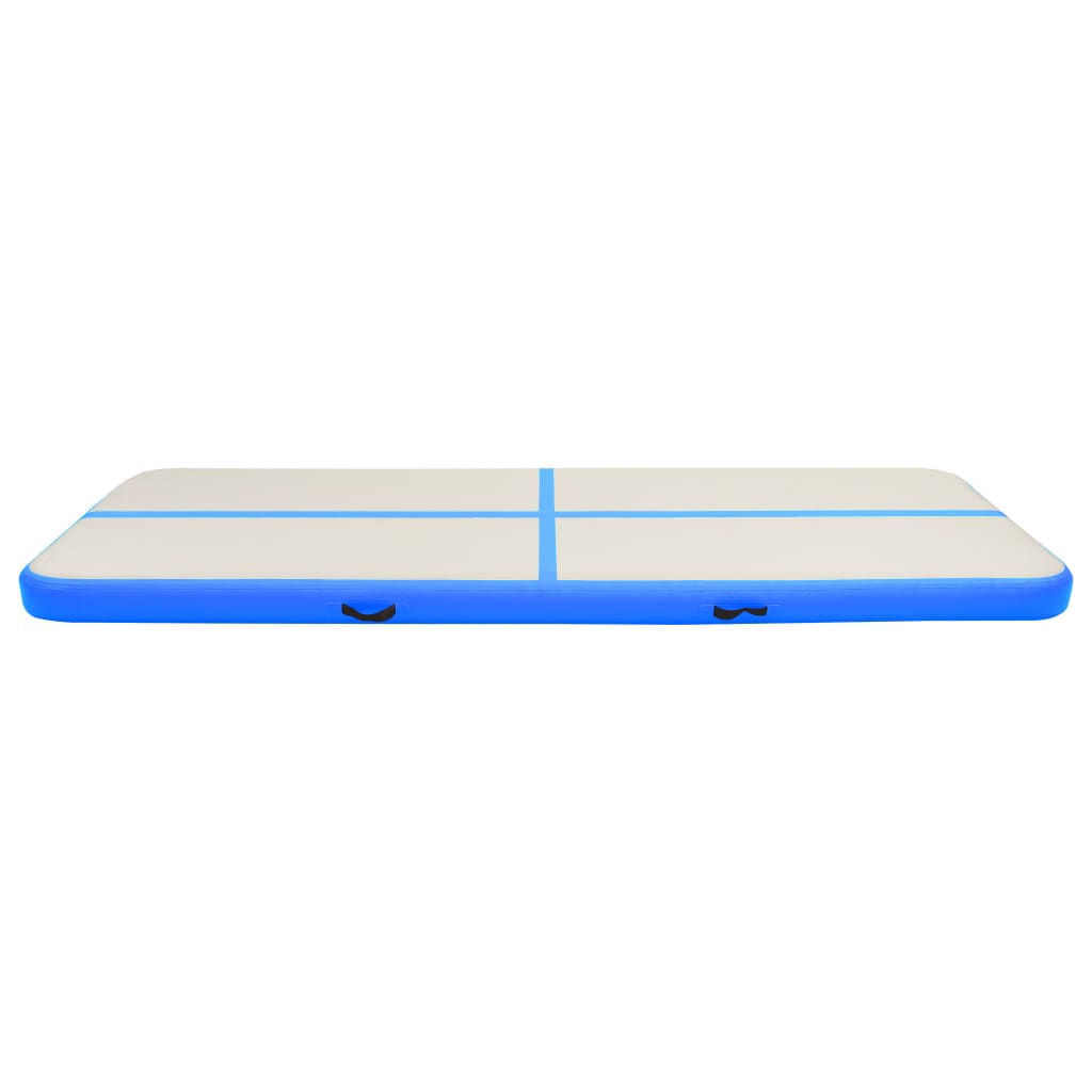 Gymnastiekmat Met Pomp Opblaasbaar Pvc 500 x 100 x 15 cm Blauw