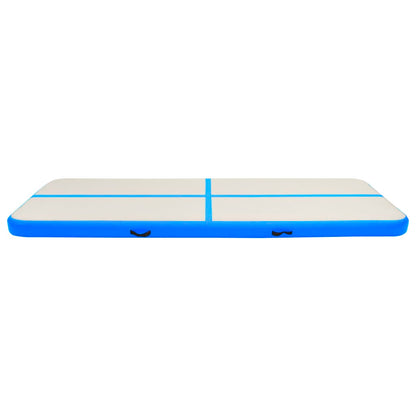 Gymnastiekmat Met Pomp Opblaasbaar Pvc 500 x 100 x 15 cm Blauw