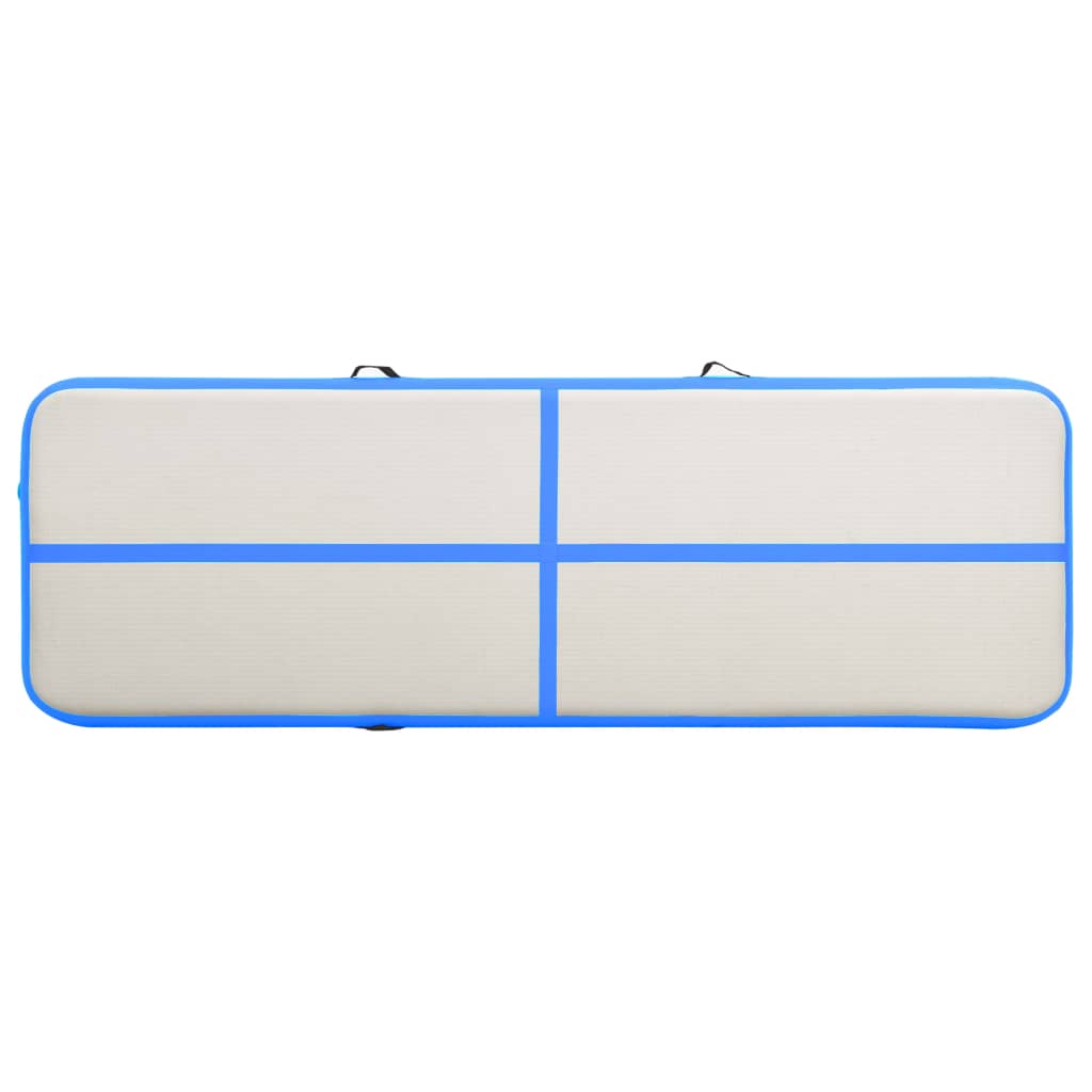 Gymnastiekmat Met Pomp Opblaasbaar Pvc 500 x 100 x 15 cm Blauw