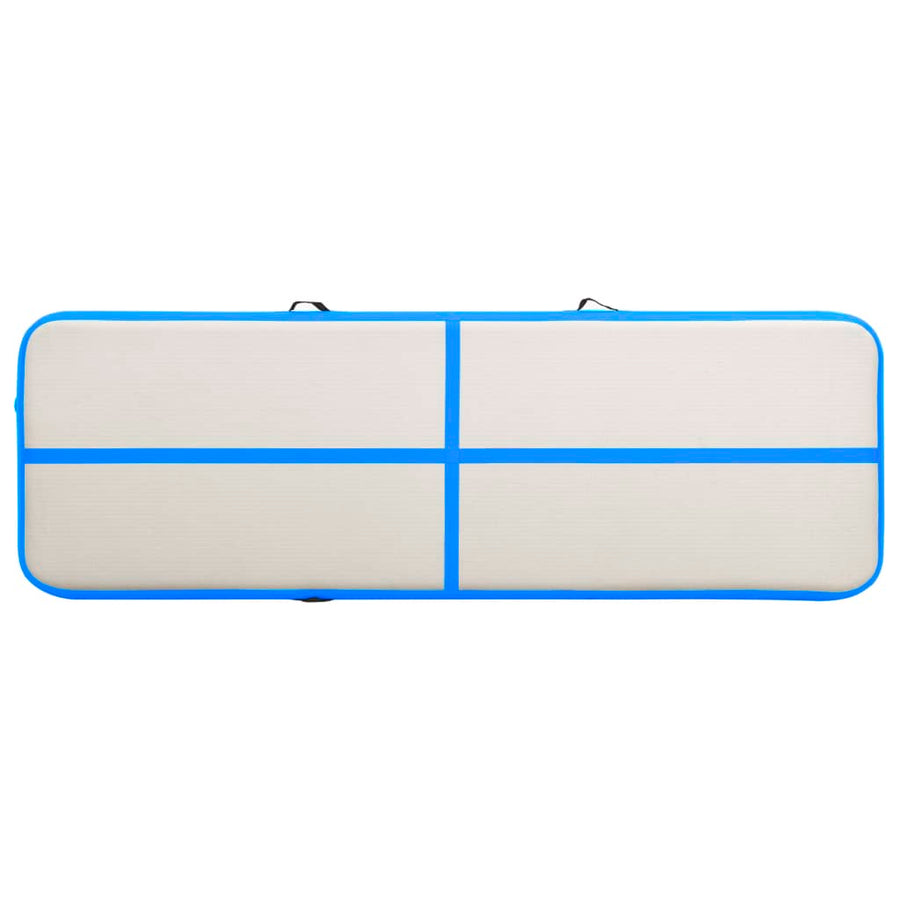 Gymnastiekmat Met Pomp Opblaasbaar Pvc 500 x 100 x 15 cm Blauw