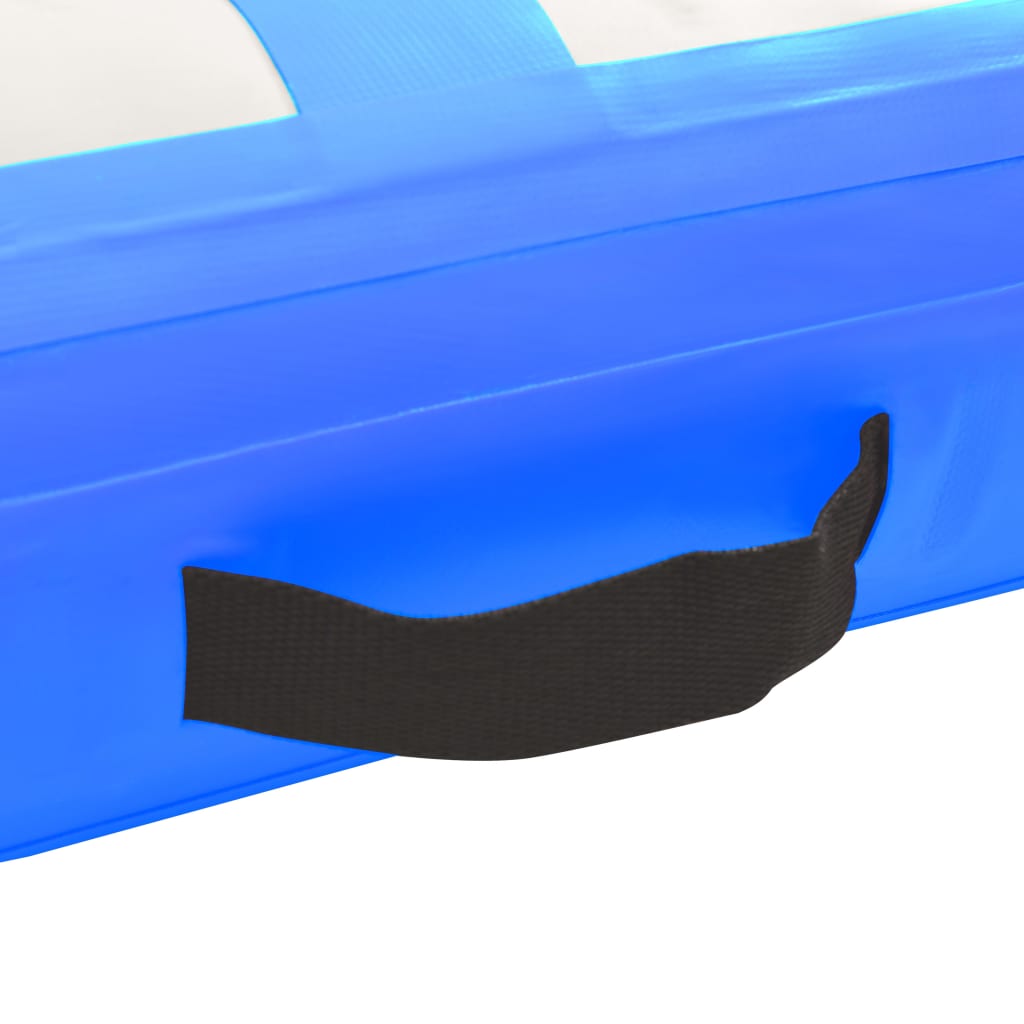 Gymnastiekmat Met Pomp Opblaasbaar Pvc 500 x 100 x 15 cm Blauw