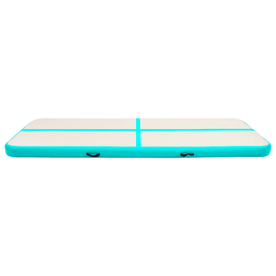 Gymnastiekmat Met Pomp Opblaasbaar Pvc 500 x 100 x 15 cm Groen