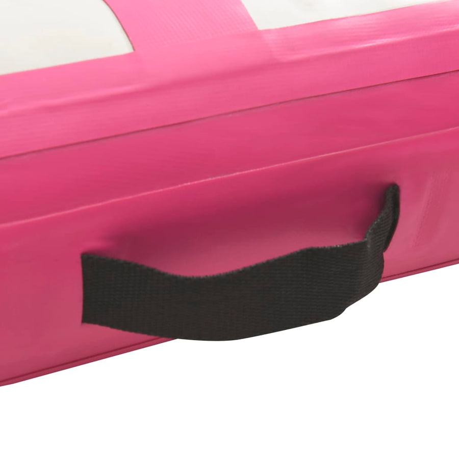 Gymnastiekmat Met Pomp Opblaasbaar Pvc 600 x 100 x 15 cm Roze