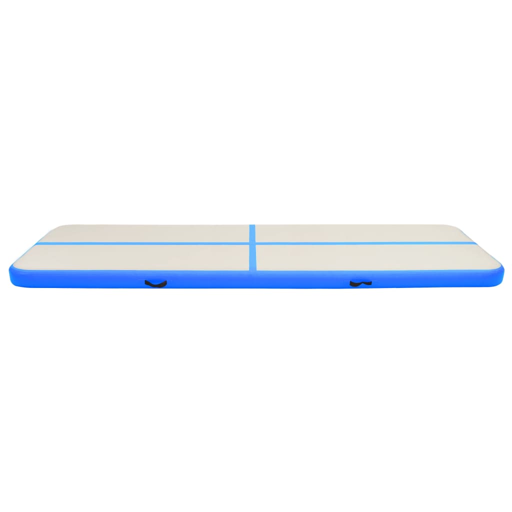 Gymnastiekmat Met Pomp Opblaasbaar Pvc 600 x 100 x 15 cm Blauw