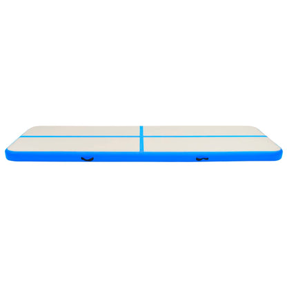 Gymnastiekmat Met Pomp Opblaasbaar Pvc 600 x 100 x 15 cm Blauw