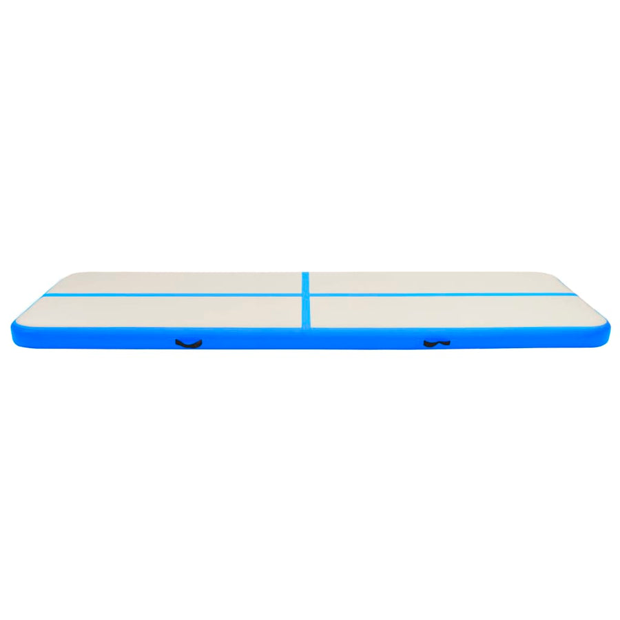 Gymnastiekmat Met Pomp Opblaasbaar Pvc 600 x 100 x 15 cm Blauw