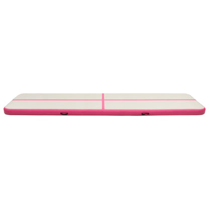 Gymnastiekmat Met Pomp Opblaasbaar Pvc 700 x 100 x 15 cm Roze