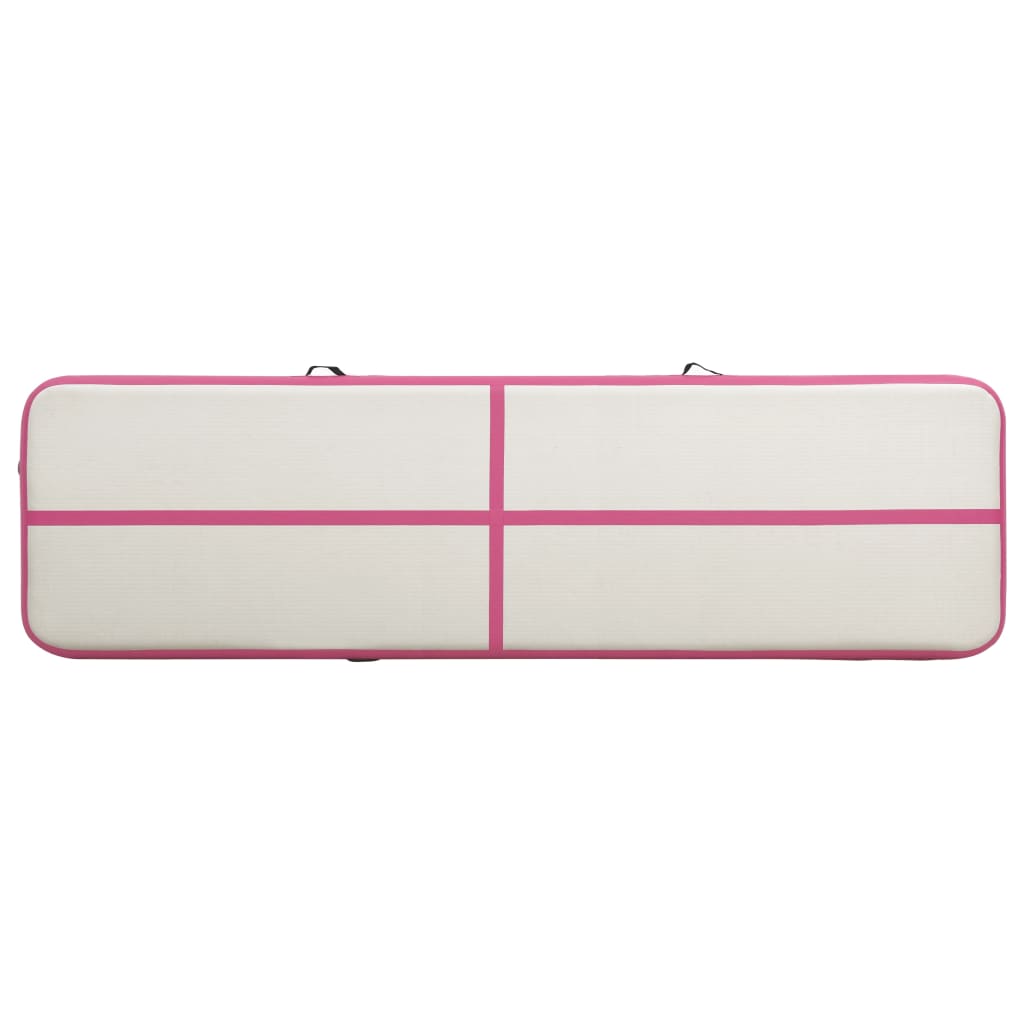 Gymnastiekmat Met Pomp Opblaasbaar Pvc 700 x 100 x 15 cm Roze