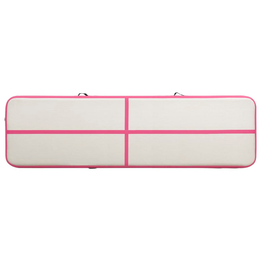 Gymnastiekmat Met Pomp Opblaasbaar Pvc 700 x 100 x 15 cm Roze