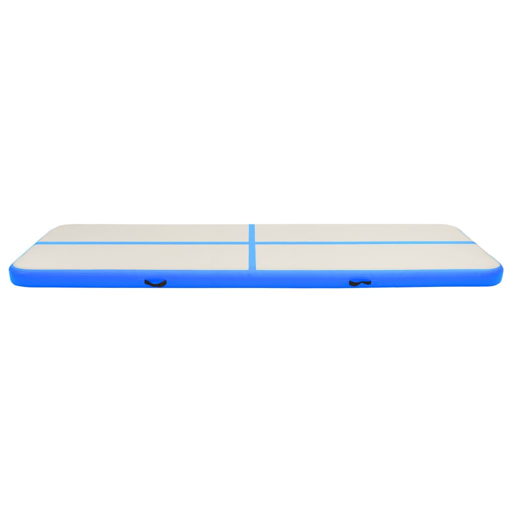 Gymnastiekmat Met Pomp Opblaasbaar Pvc 700 x 100 x 15 cm Blauw
