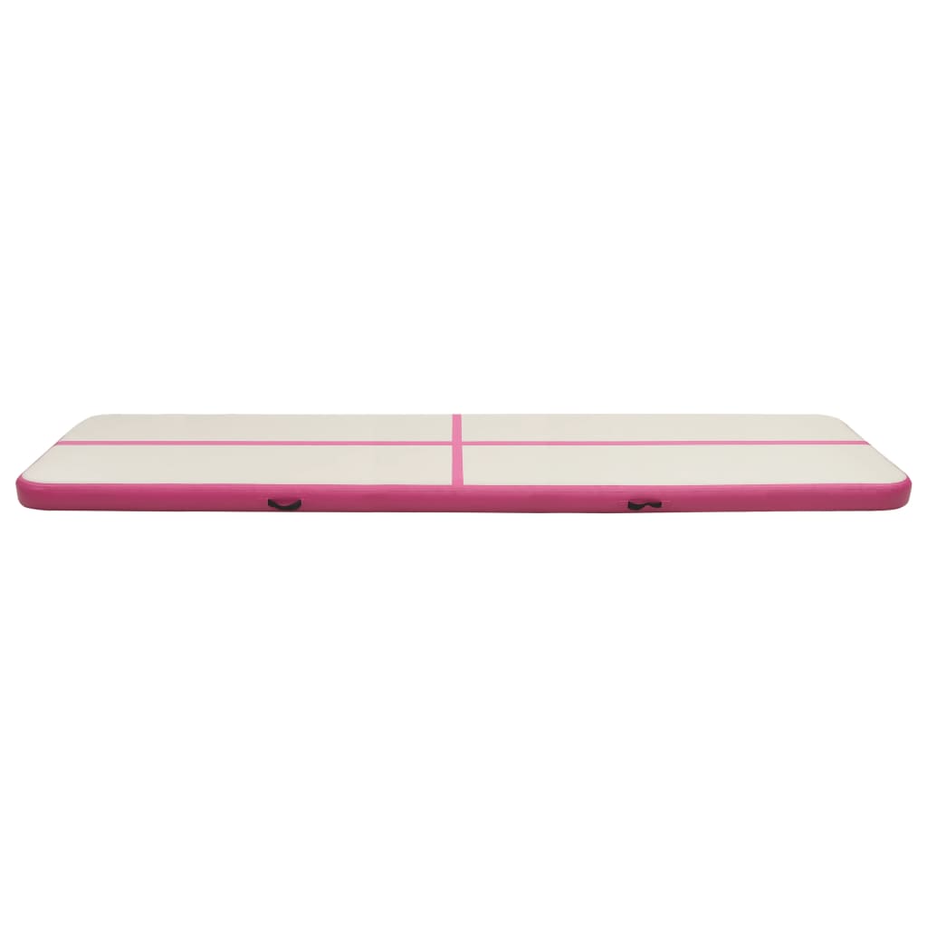 Gymnastiekmat Met Pomp Opblaasbaar Pvc 800 x 100 x 15 cm Roze