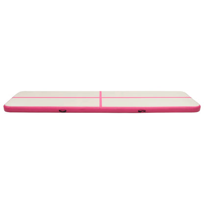 Gymnastiekmat Met Pomp Opblaasbaar Pvc 800 x 100 x 15 cm Roze