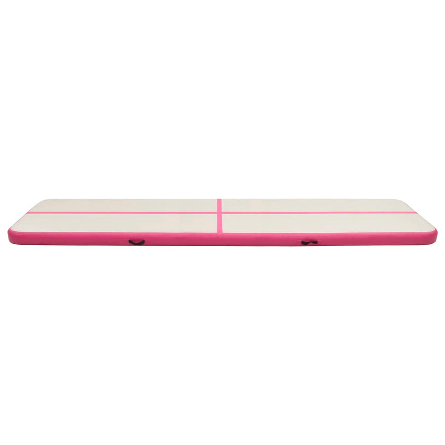 Gymnastiekmat Met Pomp Opblaasbaar Pvc 800 x 100 x 15 cm Roze