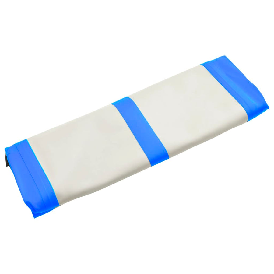 Gymnastiekmat Met Pomp Opblaasbaar Pvc 800 x 100 x 15 cm Blauw