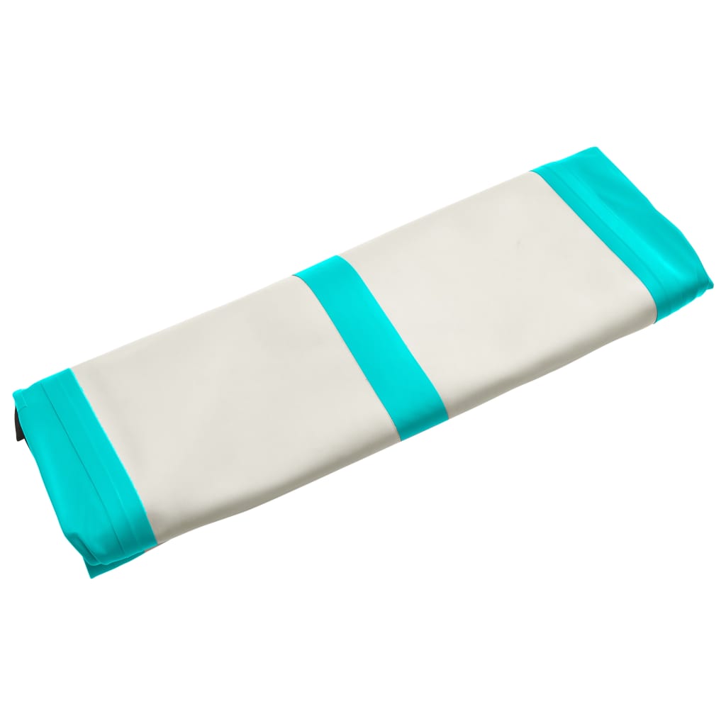 Gymnastiekmat Met Pomp Opblaasbaar Pvc 800 x 100 x 15 cm Groen
