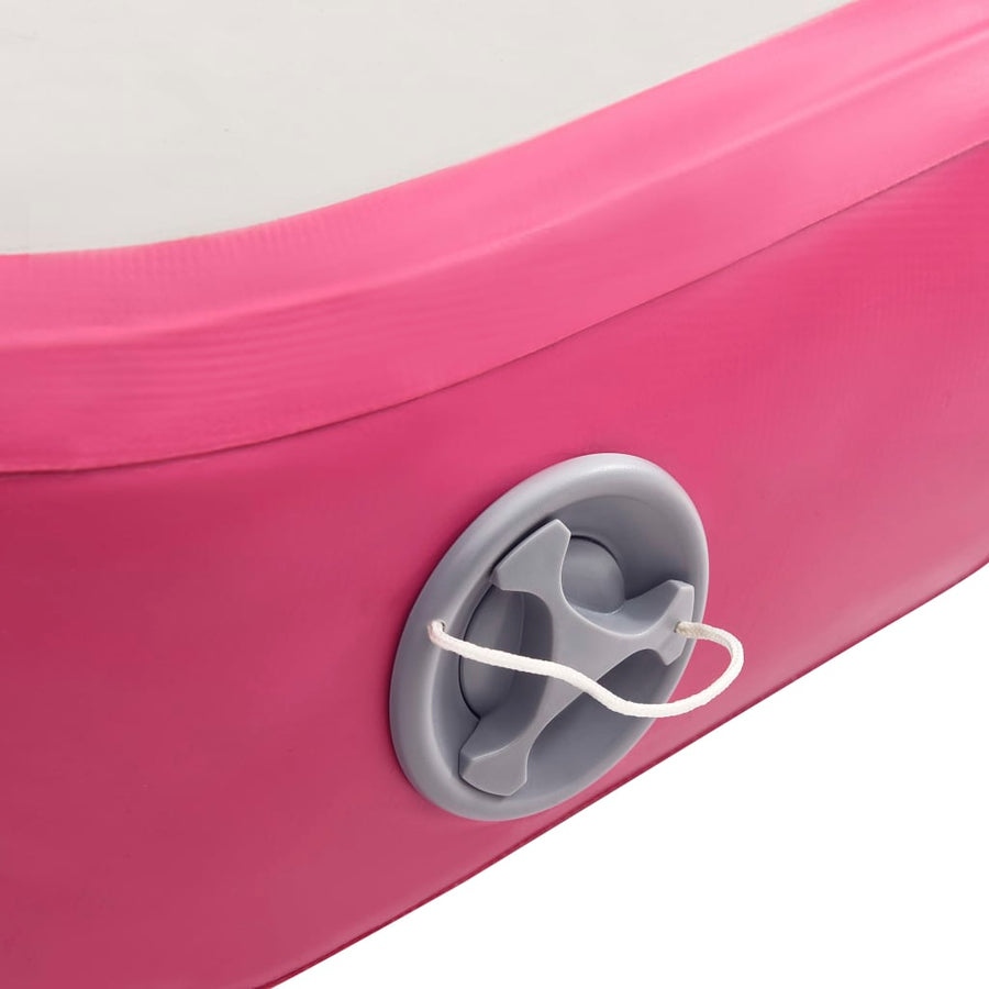 Gymnastiekmat Met Pomp Opblaasbaar Pvc 300 x 100 x 20 cm Roze