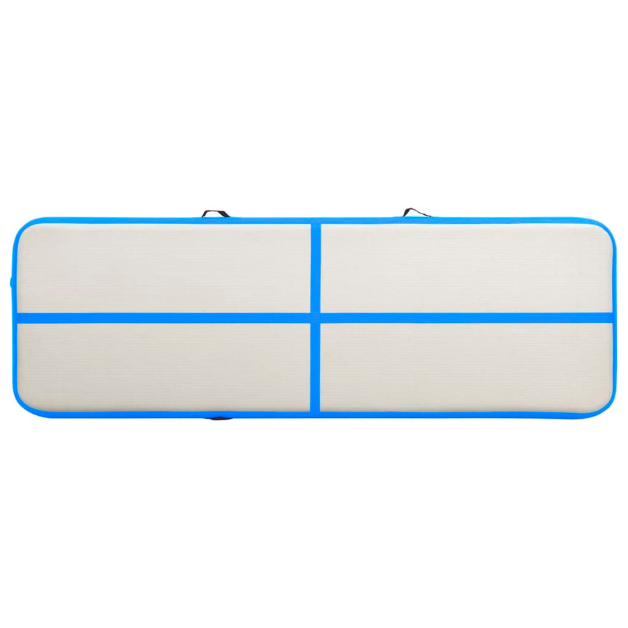 Gymnastiekmat Met Pomp Opblaasbaar Pvc 300 x 100 x 20 cm Blauw