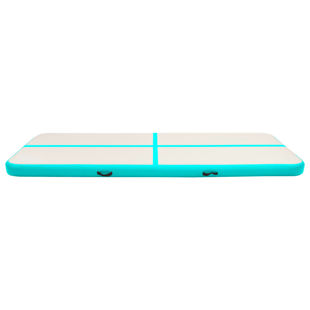 Gymnastiekmat Met Pomp Opblaasbaar Pvc 300 x 100 x 20 cm Groen