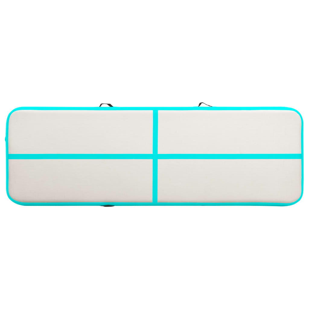 Gymnastiekmat Met Pomp Opblaasbaar Pvc 300 x 100 x 20 cm Groen