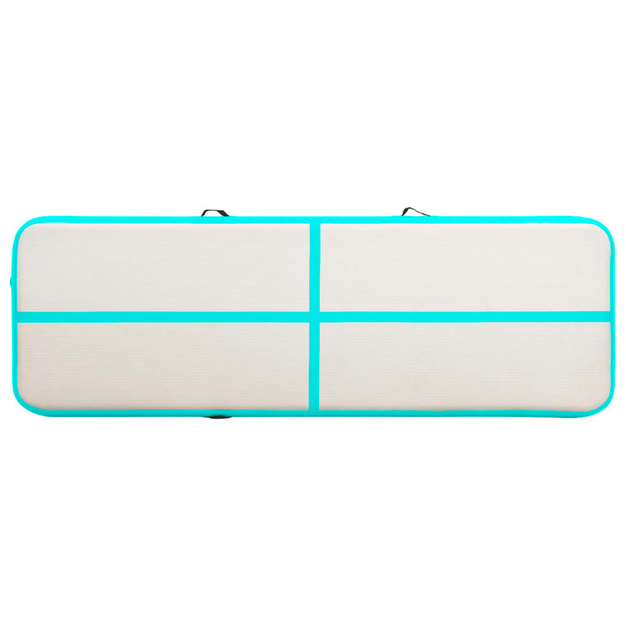 Gymnastiekmat Met Pomp Opblaasbaar Pvc 300 x 100 x 20 cm Groen