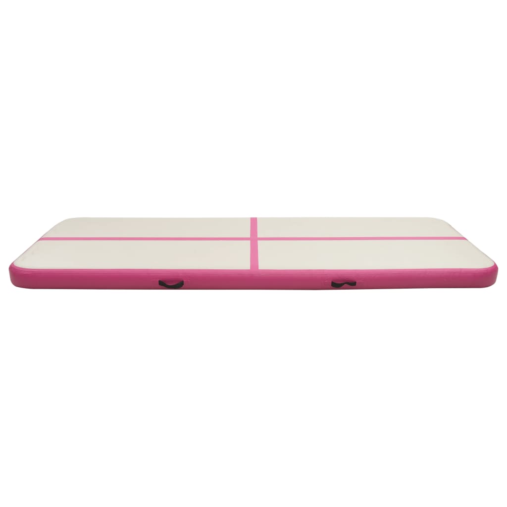 Gymnastiekmat Met Pomp Opblaasbaar Pvc 400 x 100 x 20 cm Roze