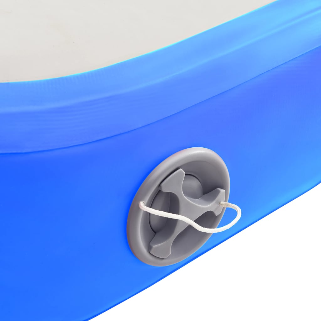 Gymnastiekmat Met Pomp Opblaasbaar Pvc 500 x 100 x 20 cm Blauw