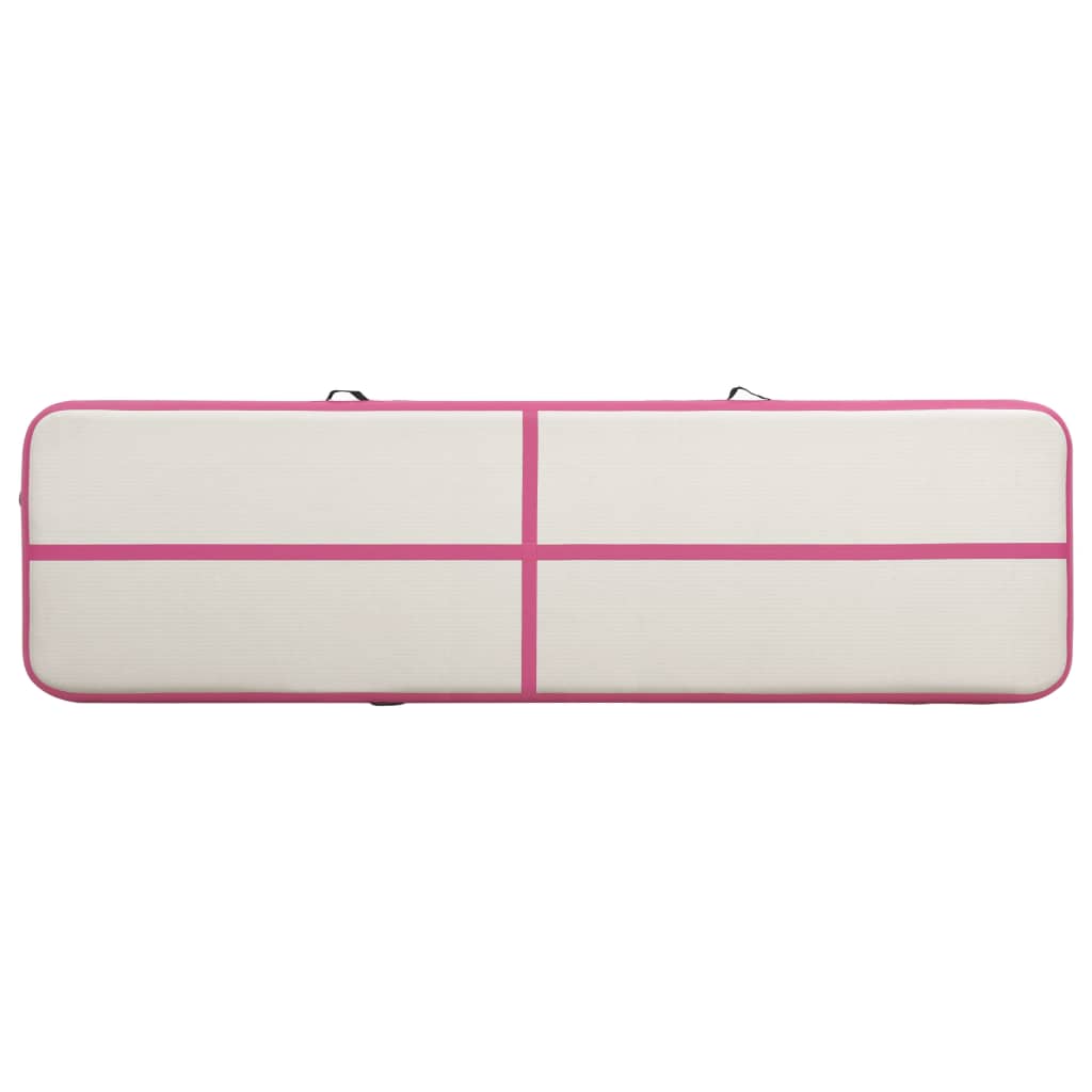 Gymnastiekmat Met Pomp Opblaasbaar Pvc 600 x 100 x 20 cm Roze