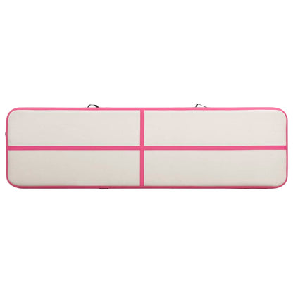 Gymnastiekmat Met Pomp Opblaasbaar Pvc 600 x 100 x 20 cm Roze